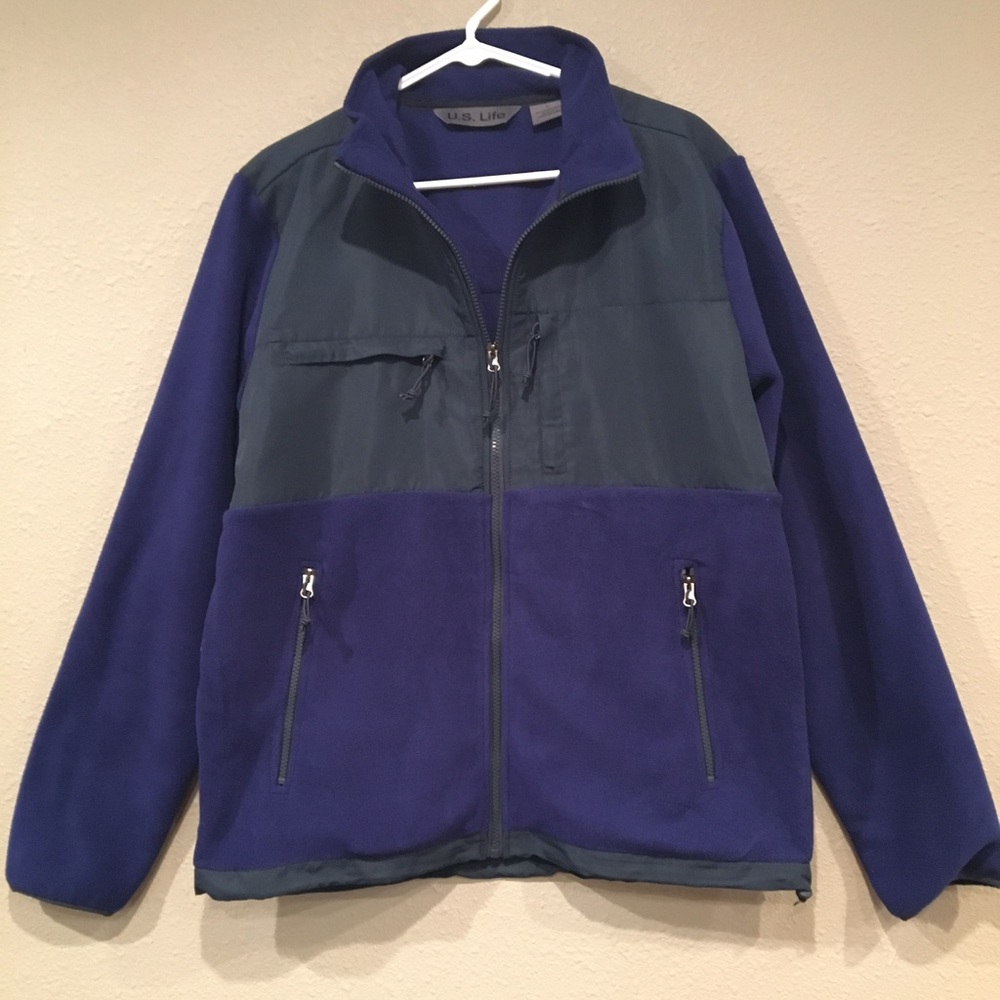 Men's U.S. Life lightweight Fleece ZipUp Jacket, L